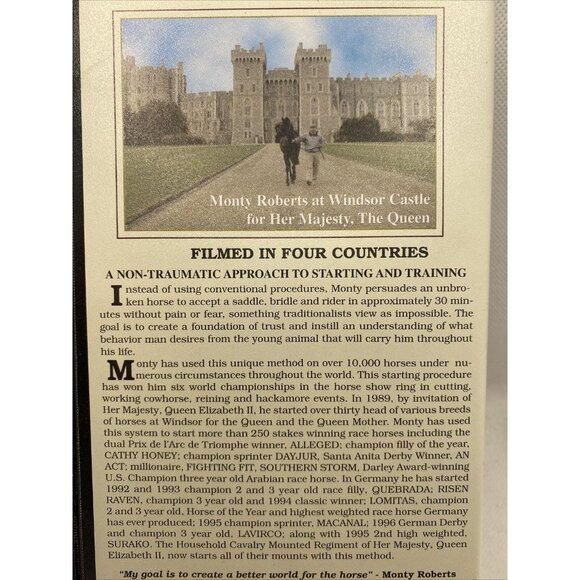 Join-Up The Ultimate Horse Video With Monty Roberts John Forsyth VHS Hard Case - Picture 4 of 9